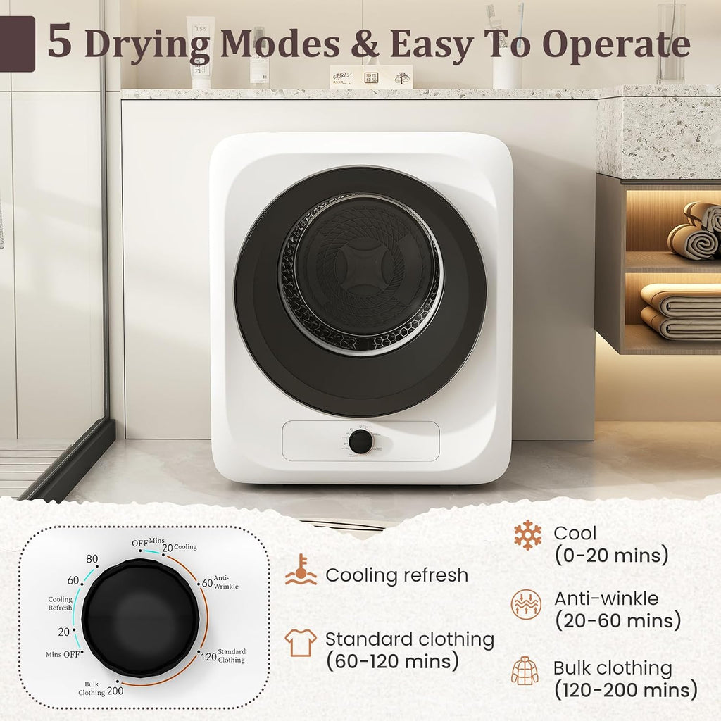 Auertech Portable Washer and Dryer Combo, 28 Lbs Twin Tub Washing Machine, 1.5 Cu.Ft Compact Clothes Dryer, Portable Washing Machine and Dryer Set for Laundry Apartment, RV, Dorm, White