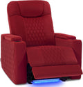 MCombo Zero Gravity Oversized Power Recliner Chair for Adults with Power Headrest & LED Light, Fabric Recliner Chair for Living Room & Home Theater, USB & Type C Port, Armrest Storage HTS401