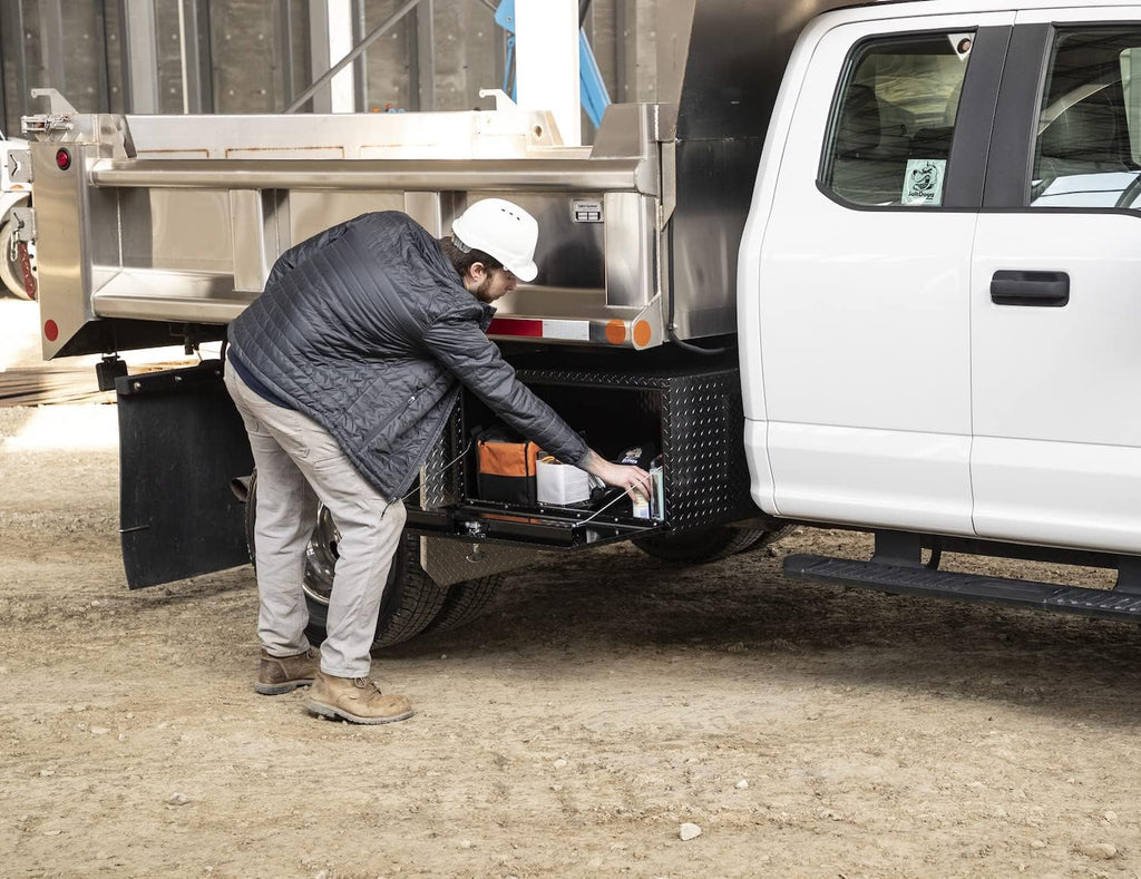 Buyers Products 1725133 Black Diamond Tread Aluminum Underbody Truck Tool Box, 24 x 24 x 30 Inch, Made In The USA, Truck Box For Storage & Organization, Durable Job Box for Truck
