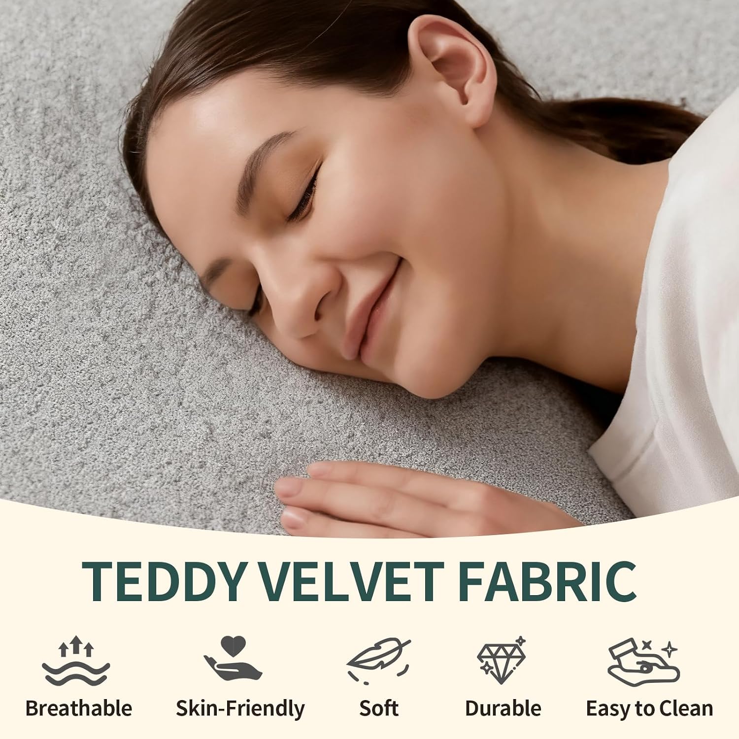 Bean Bag Chairs for Adults, Lazy Sofa Chair with Memory Foam Teddy Velvet Fabric, Large Beanbag Sofa Chair for Bedroom Living Room Dorm Office (Grey)