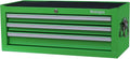 Workington Industrial 3 Drawers Portable Metal Intermediate Box, 26' Middle Tool Chest Cabinet with Ball Bearing Drawer Slides, Steel Tool Storage Box Organizer 4009 Green