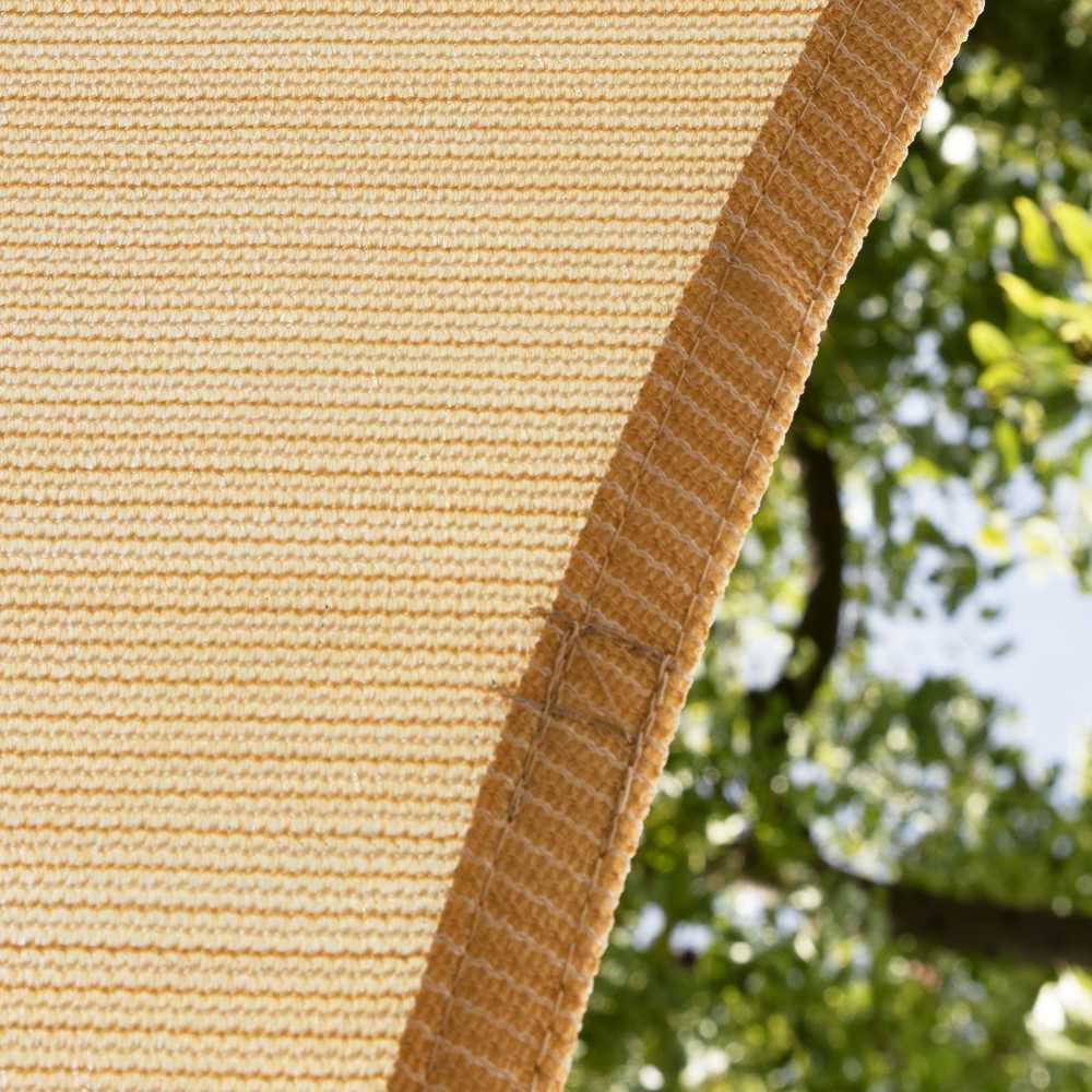 Amgo Custom Size 8' x 21' Beige Rectangle Square Sun Shade Sail UPF50+ AGTAPS10, Order to Make Canopy Awning, 95% UV Blockage, Water & Air Permeable, Commercial and Residential (We Customize)
