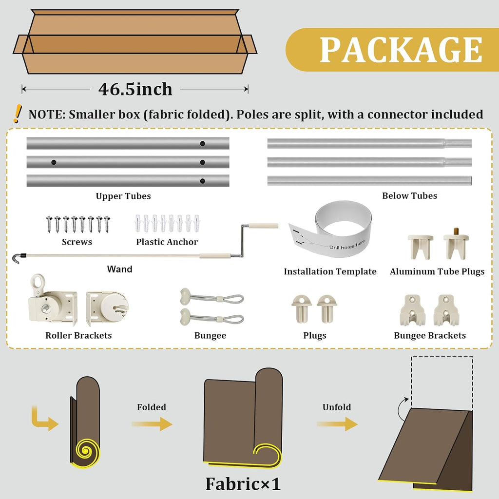 Shade&Beyond Outdoor Roller Shades 10' W x 8' H, Patio Roll Up Blinds 220 GSM Shade Cloth Roll for Porch Gazebo Pergola Balcony Backyard, Wheat