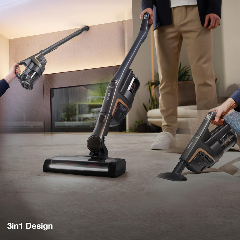 Miele Triflex HX2 Pro Self-Standing Cordless Stick Vacuum Cleaner, 120 min runtime, Infinity Grey PearlFinish / Rose Gold