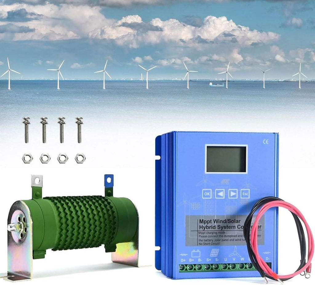 Mppt Wind Solar Hybrid Boost Controller,Mppt Charge Boost Controller,Auto Regulator,Home Use Wind Generator with LCD Screen 12V-3000W