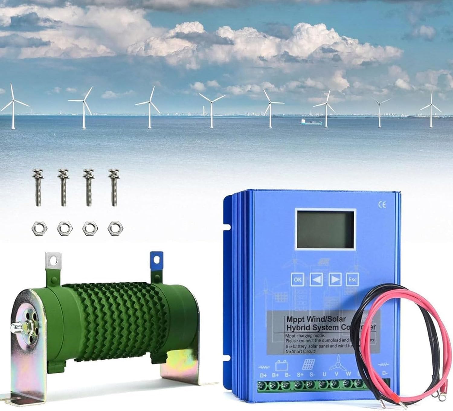 Mppt Wind Solar Hybrid Boost Controller,Mppt Charge Boost Controller,Auto Regulator,Home Use Wind Generator with Lcd Screen,48V-3000W
