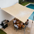 Royal Shade 12' x 20' Beige Rectangle Waterproof Sun Shade Sail Order to Make Canopy Awning, UPF50+ 95% UV Blockage Water Resistant, Outdoor Backyard Patio Garden Carport (We Customize)