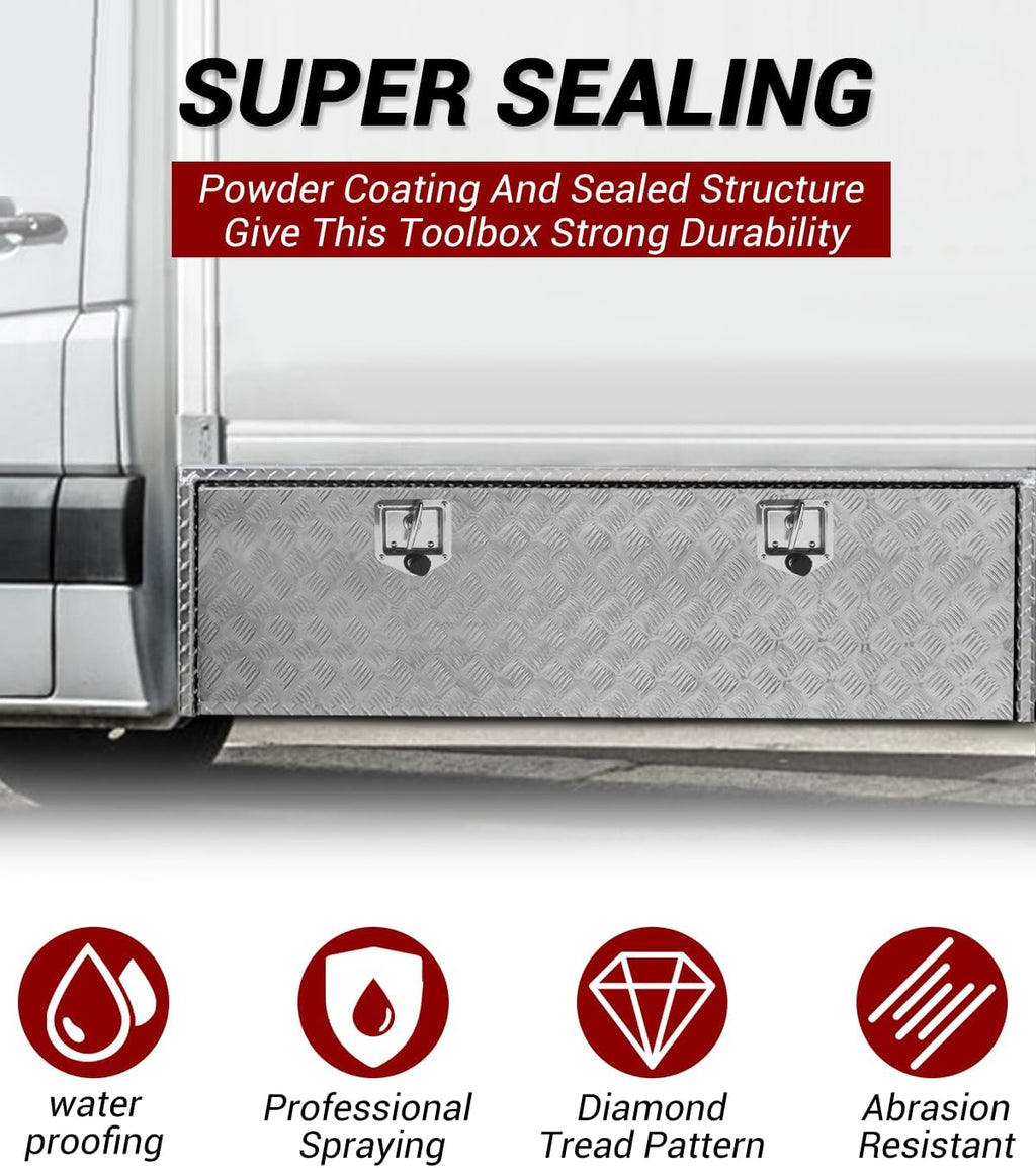 Truck Tool Box W/Compression Latch and Keys,60 x 18 x 18 Inch,Truck Toolbox For Storage & Organization,Heavy-Duty Truck Bed Tool Box