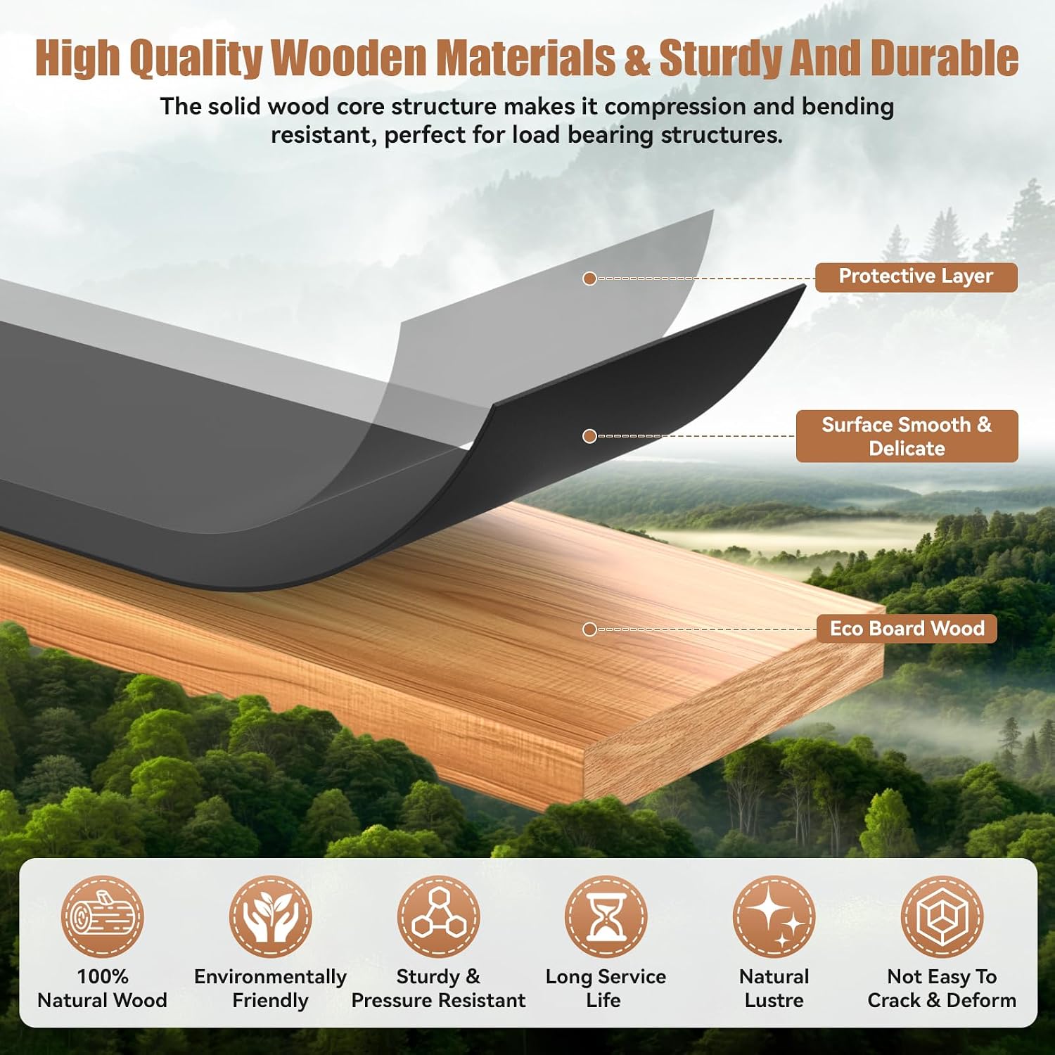 Washer Dryer Countertop, 27.5' D x 54' W Washer and Dryer Topper Covers with Edge Rails, Wood Laundry Room Countertop Shelves for Laundry Room Organization and Storage (Black)