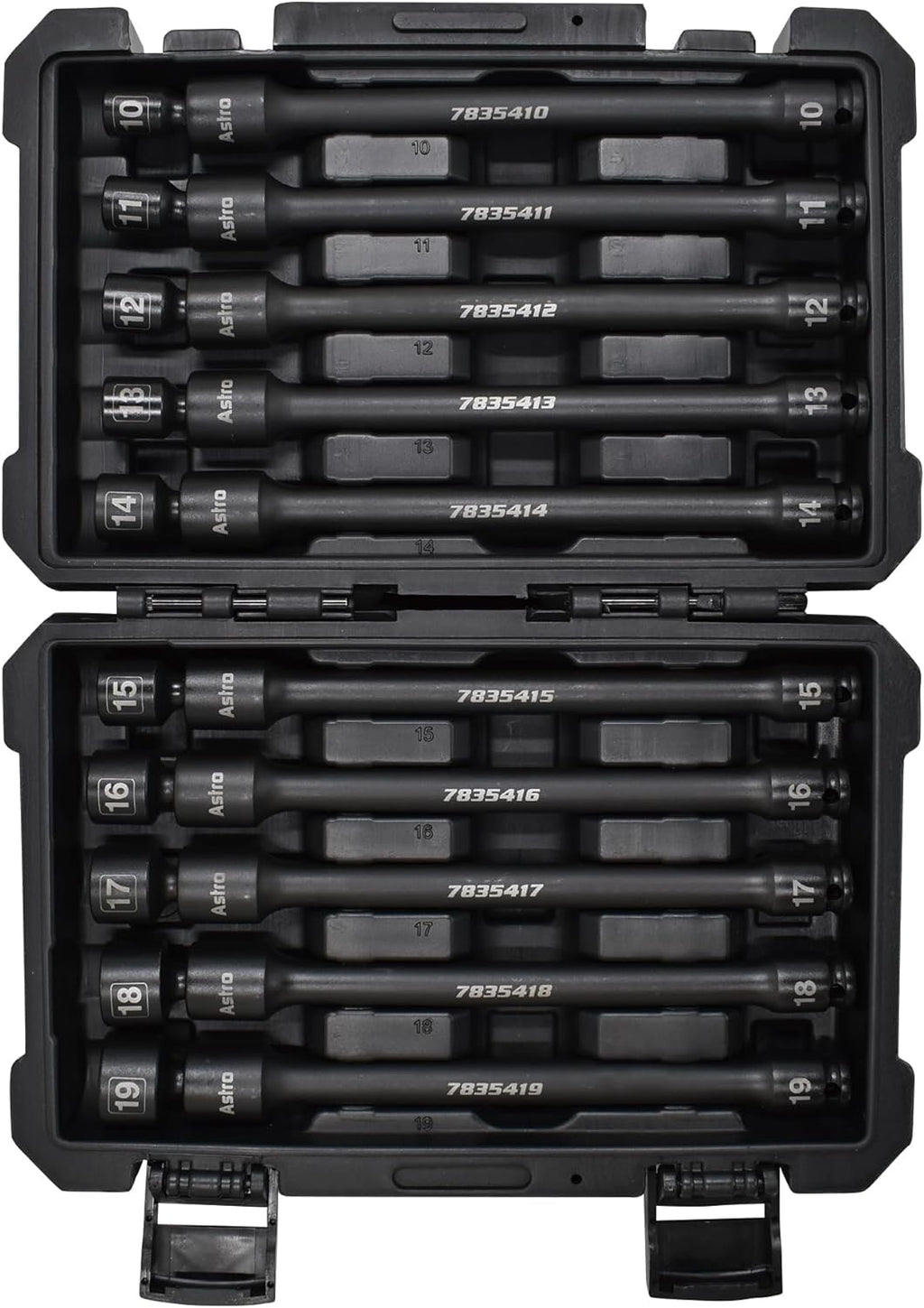 Astro Tools 78354 10-Piece 3/8' Drive 6 Point Pinless Universal Torque-Saver Impact Extension Socket Set - Metric