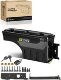 YHTAUTO Truck Bed Storage Tool Box Lockable Compatible with 1999-2016 Ford F-250 F-350 Super Duty, Passenger Side, Without Bed Rail Storage, Swing Waterproof Wheel Well Toolbox