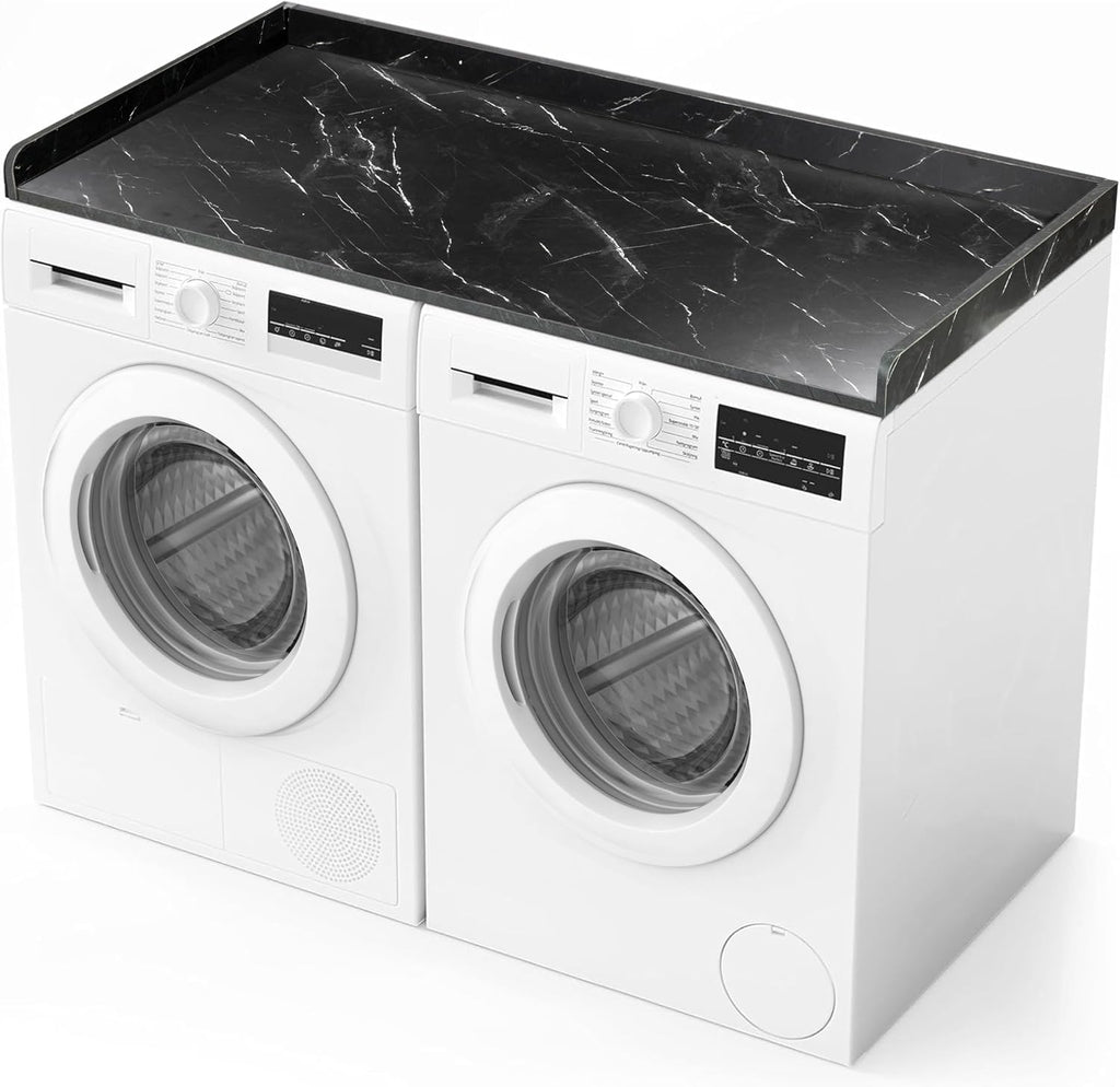 Ilyapa Washer Dryer Countertop - 27.5 x 54 inch Laundry Countertop, Washer and Dryer Covers for The Top, Laundry Room Organization and Storage, Black