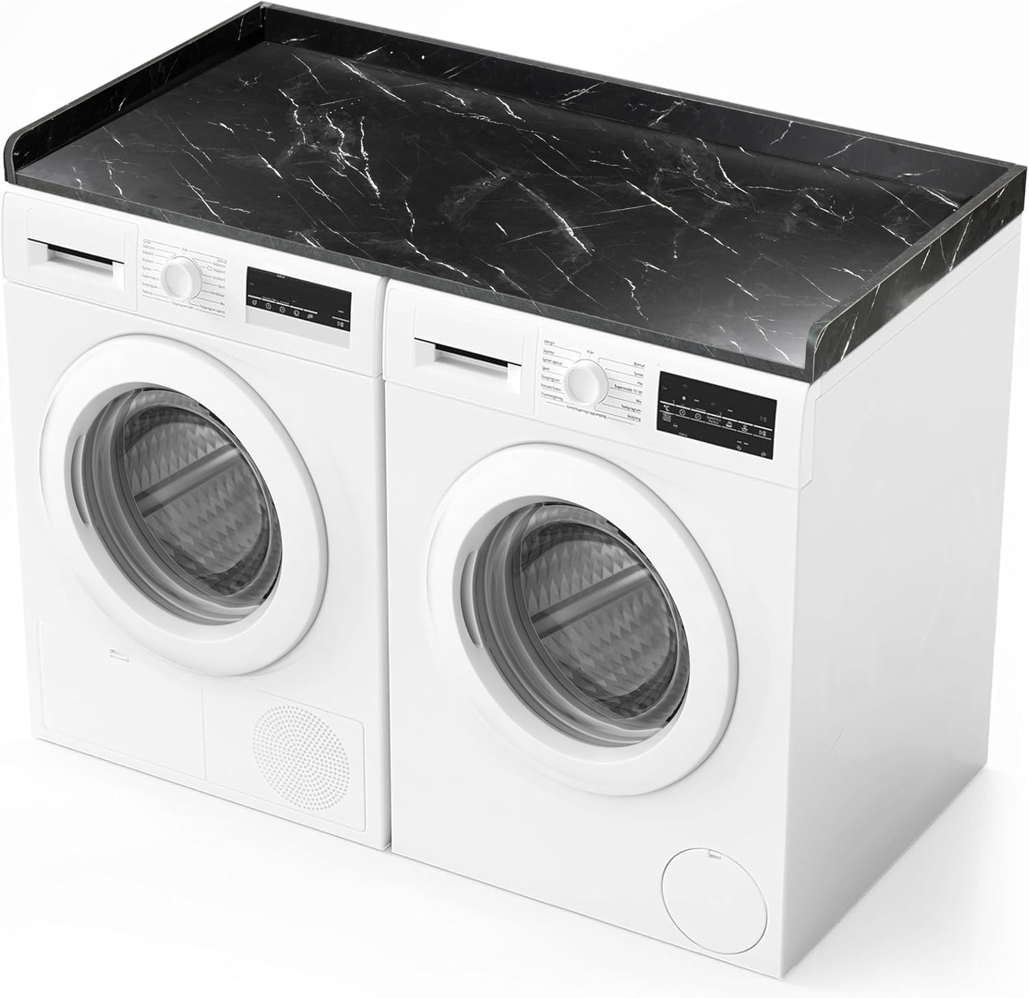Ilyapa Washer Dryer Countertop - 27.5 x 54 inch Laundry Countertop, Washer and Dryer Covers for The Top, Laundry Room Organization and Storage, Black