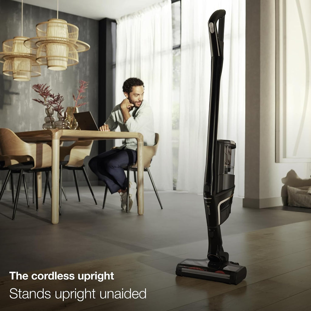Miele Triflex HX2 Cat & Dog Self-Standing Cordless Stick Vacuum Cleaner 60 min runtime,Obsidian Black / Rose Gold