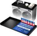 OfficeSimpli Washer Dryer Countertop, Made in USA, Non-Slip Pads, Laundry Room Wood Topper, Washer Dryer Cover for Top, Laundry Countertop, Laminate Finish (Black, Standard (27.5' x 54'))