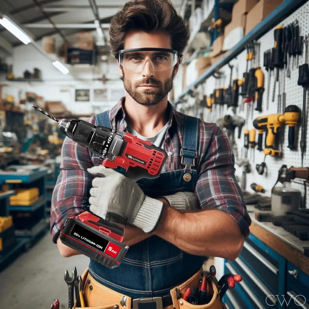 NEW! 20-Volt Lithium-Ion Cordless Combo Kit (Complete Power Tool Bundle) with 20V Brushless Cordless 1/2 in. Drill/Driver, 20V 5Ah Lithium Ion Battery & 20V Rapid Charger - Fits All BAUER 20V Tools