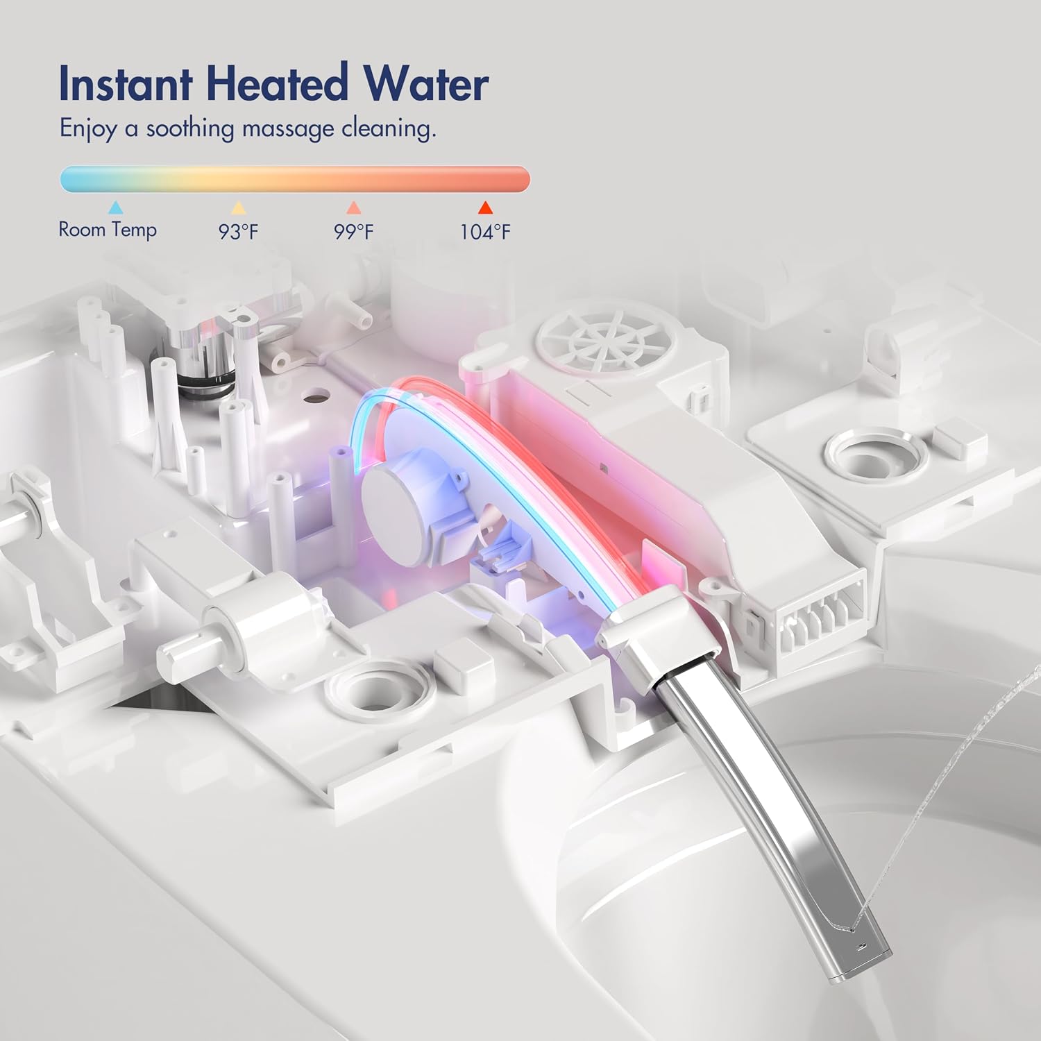 Smart Toilet, Eridanus One Piece Bidet Toilet for Bathrooms, Foot-Sensor, Off-Seat Auto Flush, Adjustable Warm Water Sprayer, Air Dryer, Elongated Heated Seat, Power-Assisted Flush
