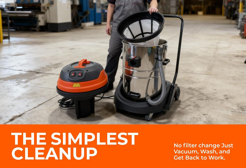 Industrial Wet/Dry Vacuum Cleaner | 2 Motors | 2000 Watt Power | 225 CFM | 21-Gallon Capacity JM773