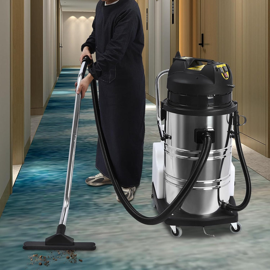 2110W 80L Portable Carpet Cleaner Machine, 3 in 1 Carpet Spraying Floor Brush Cleaner Extractor Upholstery Wet Dry Vacuum Cleaner, Portable Carpet & Upholstery Spot Cleaner for Hotels, Offices
