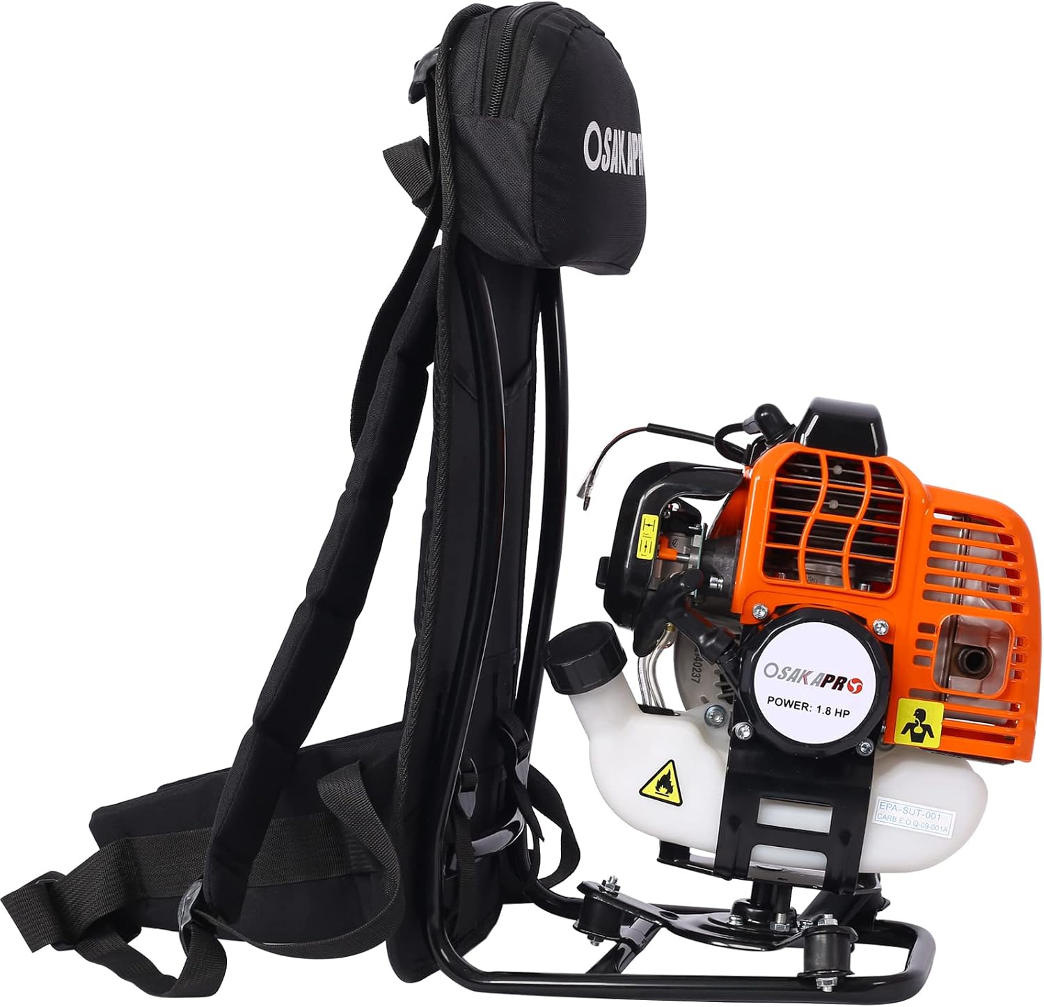 52cc 2-Cycle Backpack Gas Multi-Trimmer | 4-in-1 String Trimmer w/Rotatable Pole Saw, Weed Eater Weed Wacker, Brush Cutter & Hedge Trimmer Gas for Lawn, Yard, Garden Care, All-in-one Garden Tool