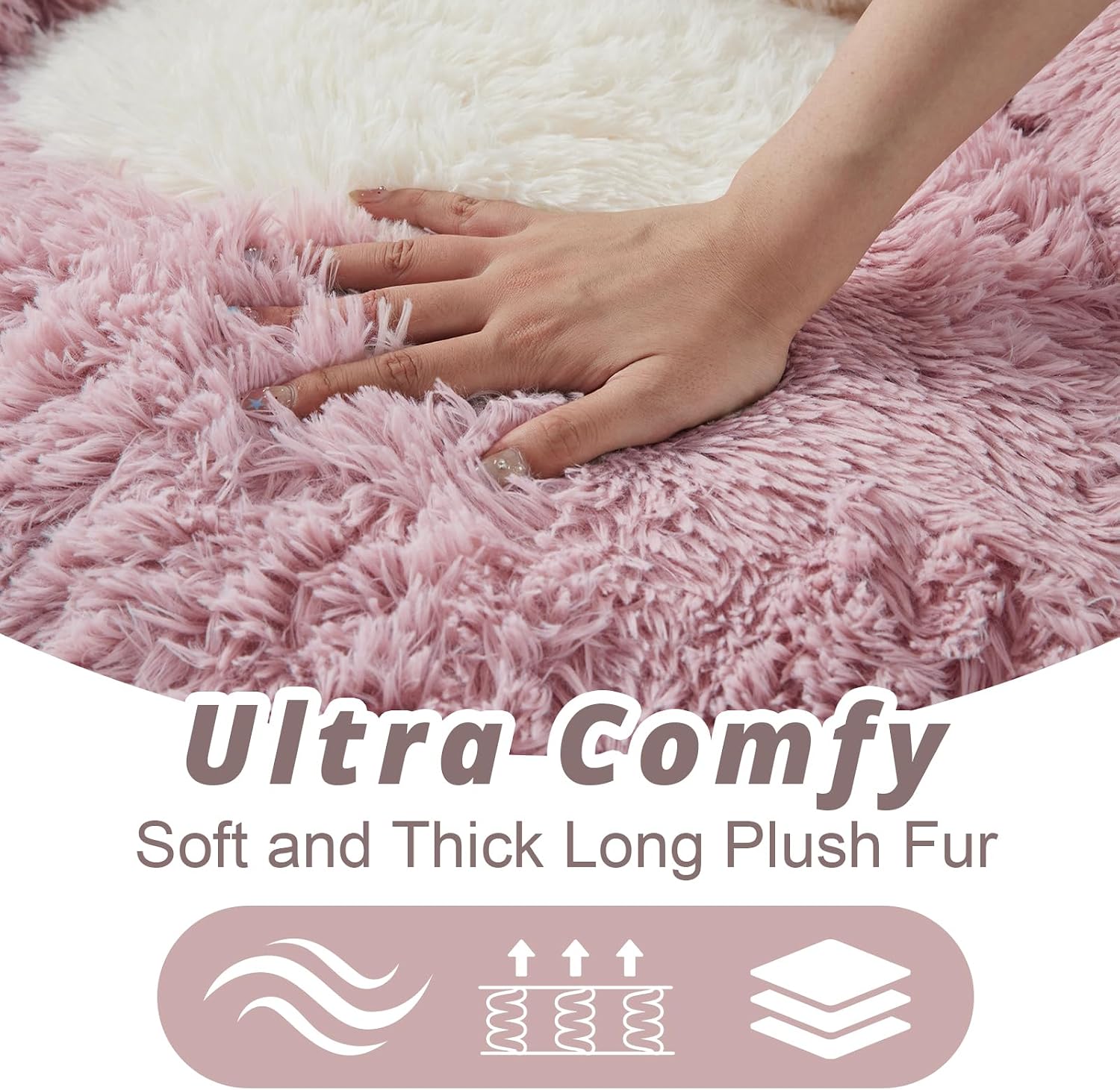 EBENCHICO Giant Bean Bag Chairs for Adults Teens, Plush Beanbag Chair with Filler Comfy Faux Fur Fluffy Bean Bag Sofa Couch for Reading Sleeping