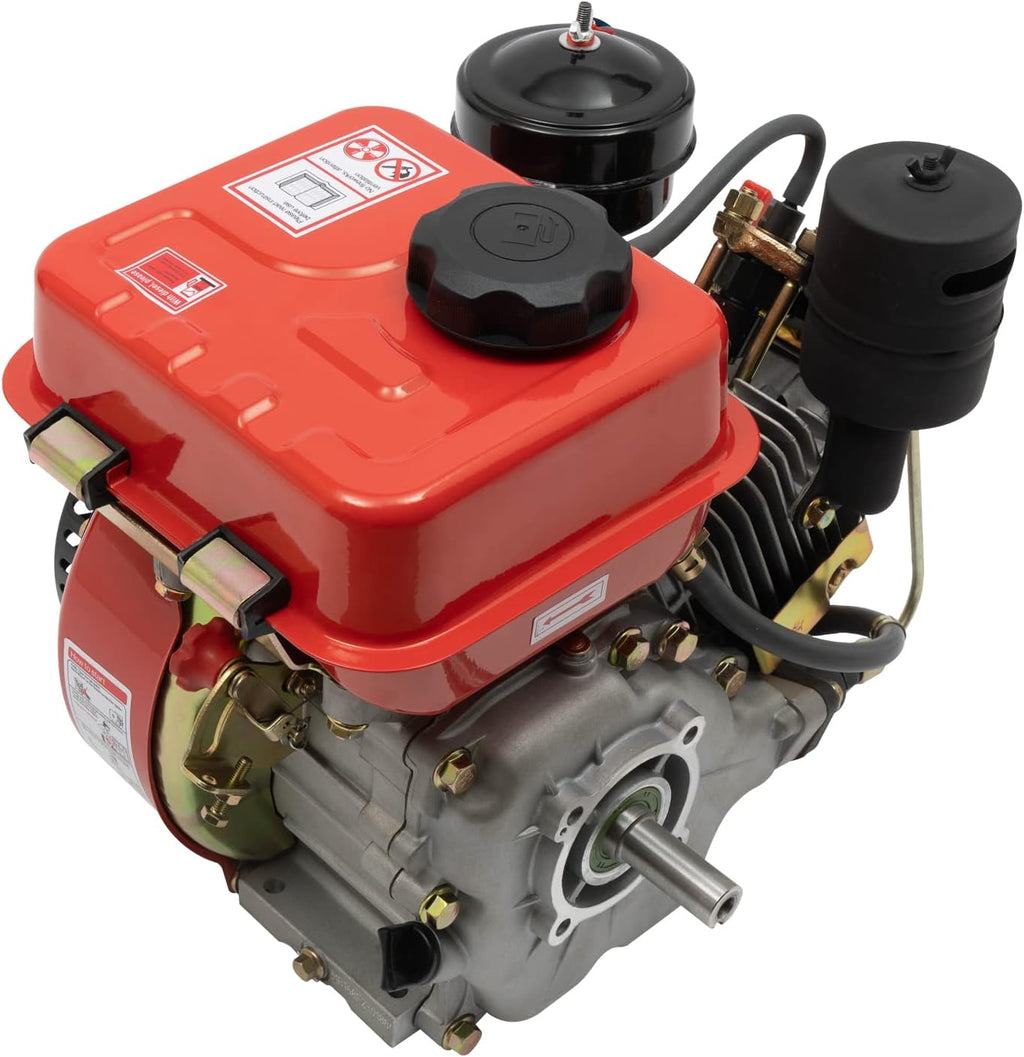 Diesel Engine, 196Cc 4-Stroke Single-Cylinder Diesel Engine, 3HP Engine with Air-Cooled Recoil Starter Systemdiesel Engine for Go-Karts, Lawnmowers, Generators, Log Cutters