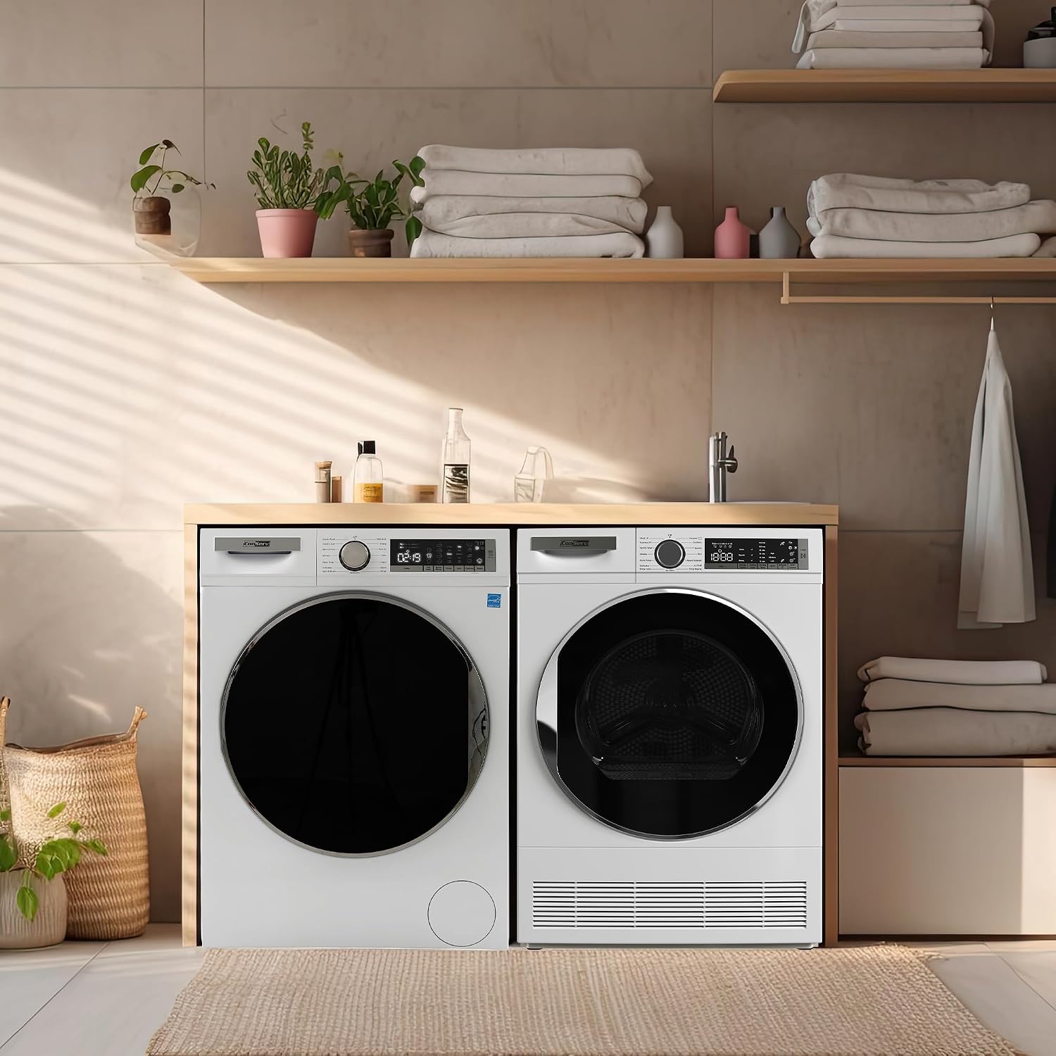 Conserv LUXURY Washer 2.2cf 110V+Condensing Dryer 4cf 220V 2 Year Warranty(White)