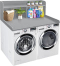 Royxen Laundry Countertop with 20' Shelf Universal Fit, Washer and Dryer Countertop with Storage Space, Gray