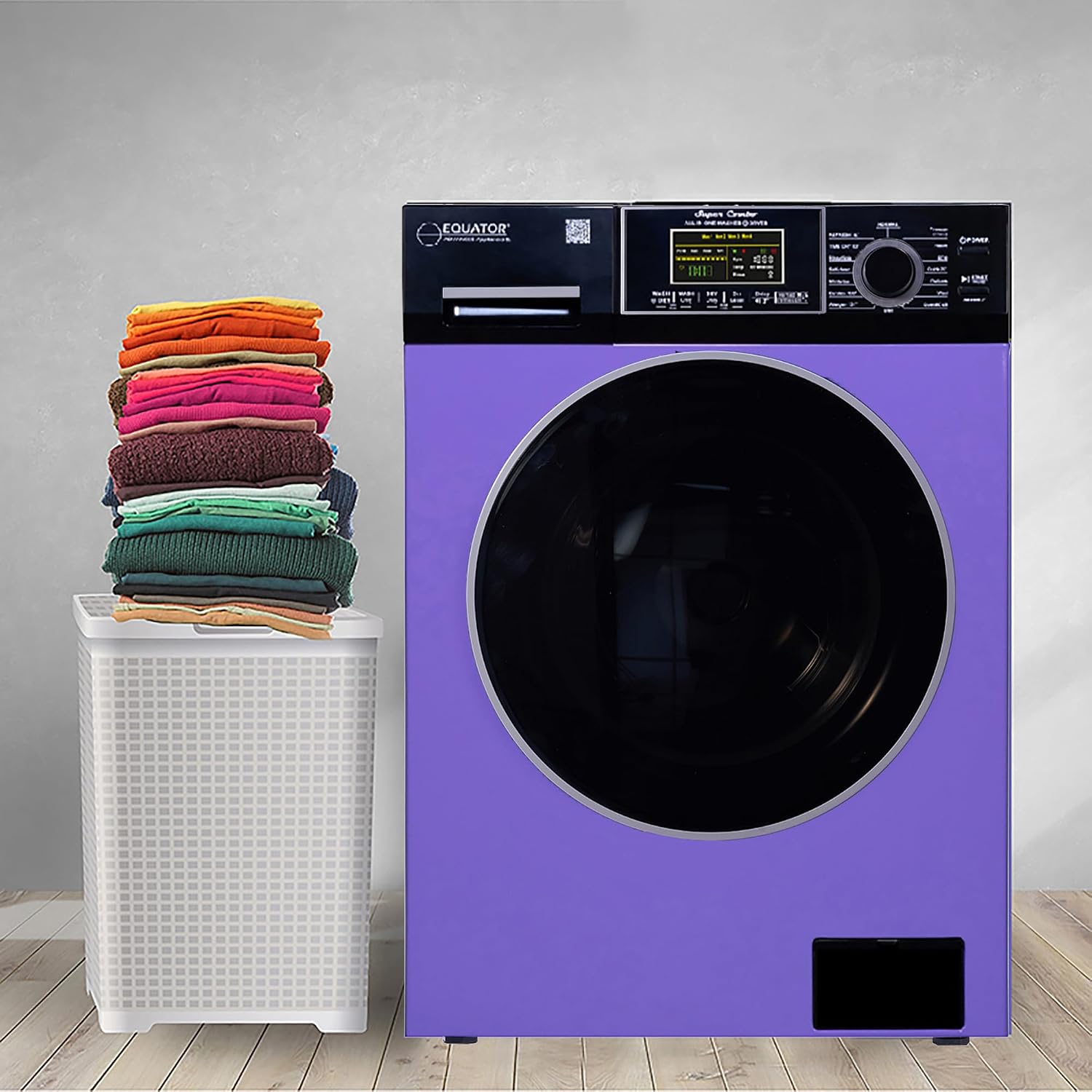 Equator All-In-One VENTED/VENTLESS Washer-Dryer 1.9cf/18lb 1400RPM 110V (Periwinkle/Black)