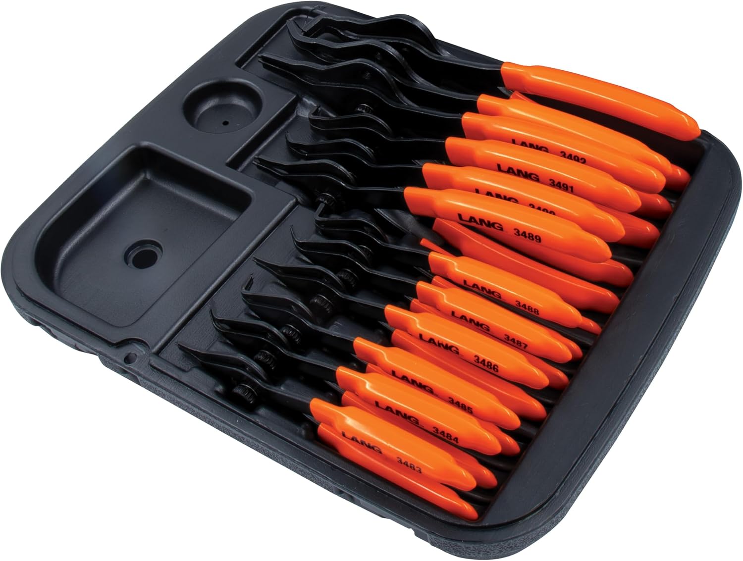 Lang Tools (3495) 12-Piece Fixed Tip Combination Internal/External Snap Ring Pliers Set
