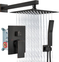 Aolemi Shower Faucet Set Rain Shower System with Handheld Spray Bathroom Shower Combo Rough-in Valve and Shower Trim Kit Included Oil Rubbed Bronze 10 Inch Wall Mount Shower Head