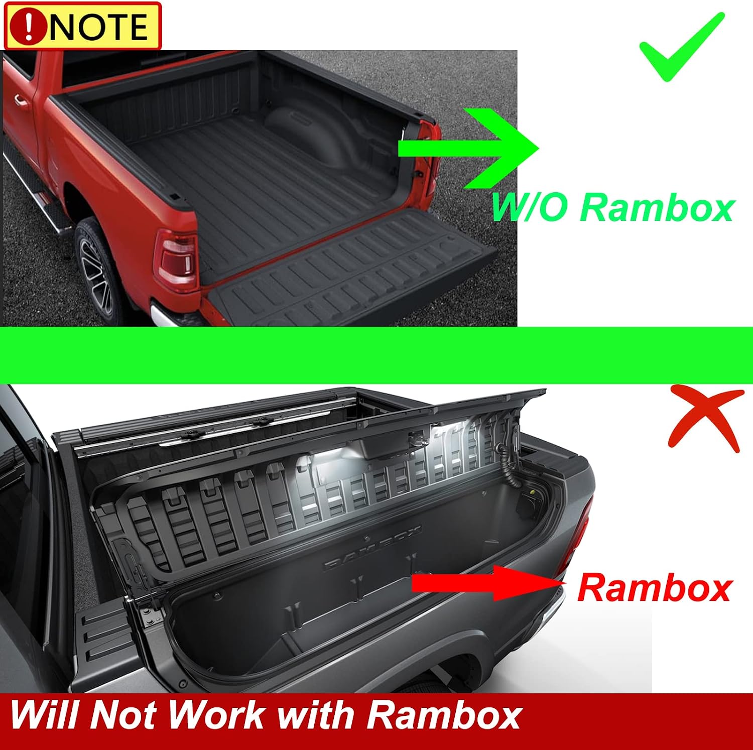 YHTAUTO Truck Bed Storage Tool Box Lockable Compatible with 2019-2025 Ram 1500 Pickup, Passenger Side, Will Not Work with RamBox & Classic Model, Swing Waterproof Wheel Well Toolbox