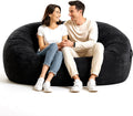 Codi 6FT Bean Bag Chair for Adults – Oversized Foam Floor Lounger with Washable Cover – Comfy Seating for Living Room, Dorm, or Media Room – Black