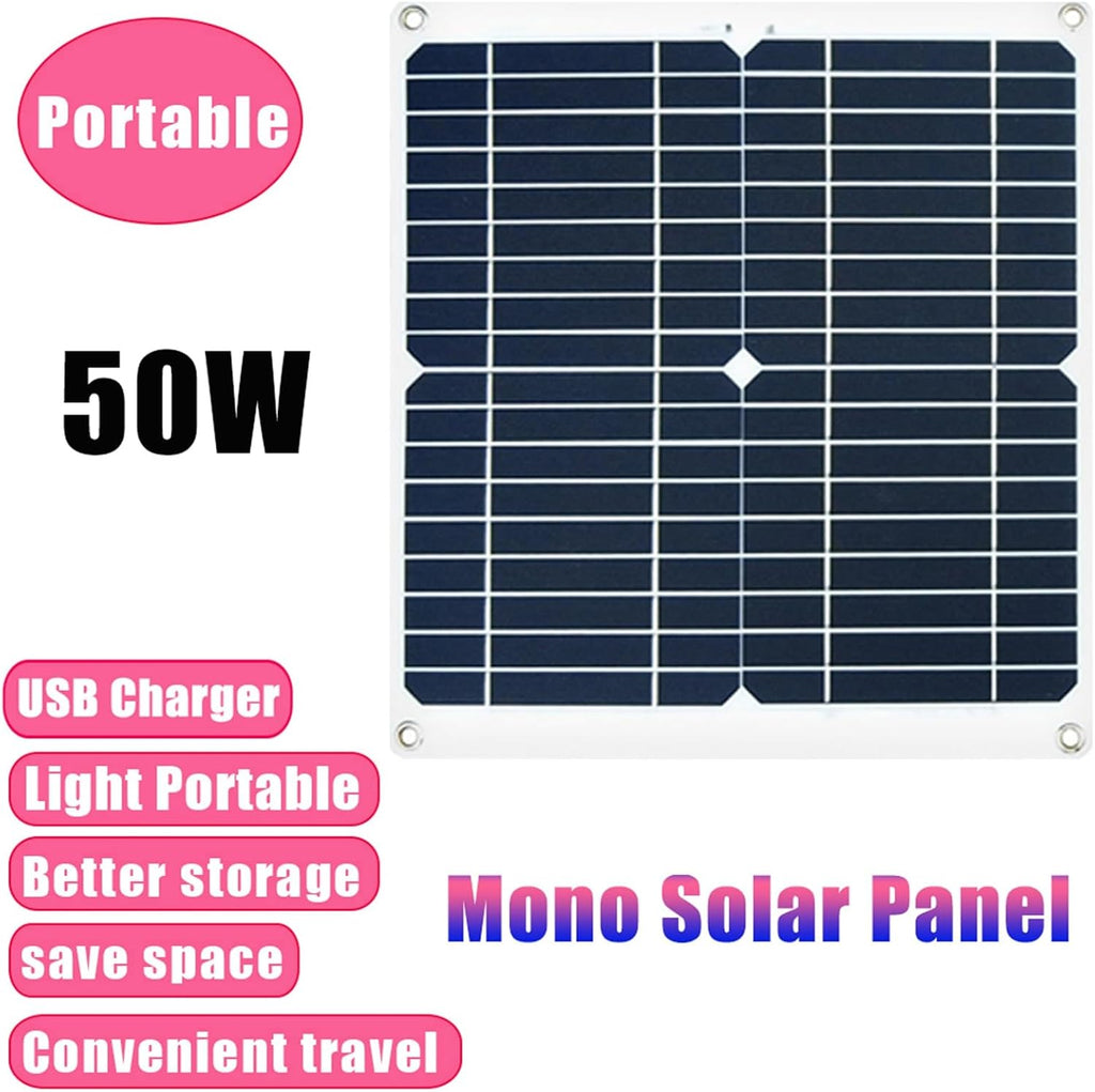 Solar Panel Kit 3000W with 50A Controller, 50W 12V Solar Panel, and Inverter for Off-Grid Power Supply - Complete Home Solar Generator System