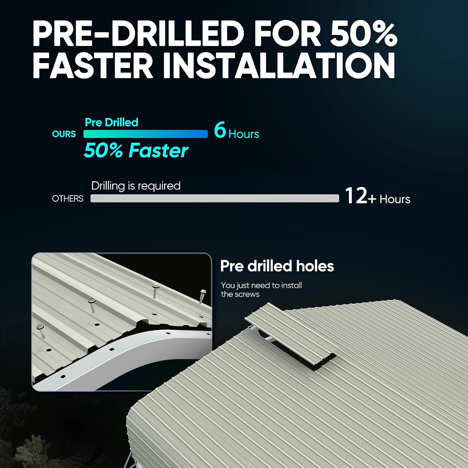 Quictent 10x15 ft Metal Roof Carport Kits Hard Top Garage Heavy Duty Steel Car Canopy with Reinforced Triangle Structure, White