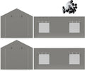 2 Pack Carport Canopy Replacement Sidewalls with Roll-up Windows, 2 Pack Zipper Doors for 10x20FT, Waterproof & UV Protected, Easy Assembly with Ball Bungees, Grey (Frame and Top Cover Not Included)