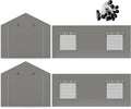 2 Pack Carport Canopy Replacement Sidewalls with Roll-up Windows, 2 Pack Zipper Doors for 12x20FT, Waterproof & UV Protected, Easy Assembly with Ball Bungees, Grey (Frame and Top Cover Not Included)