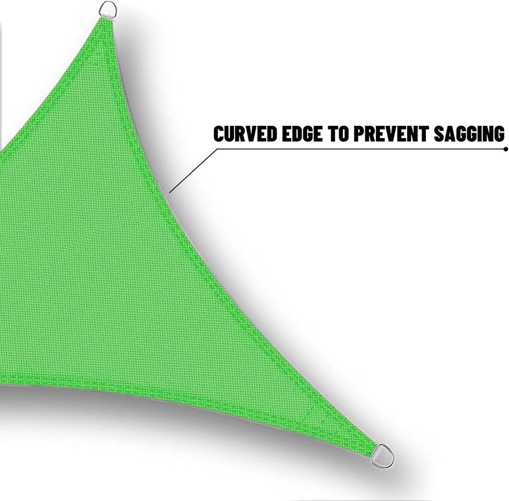 SUNNY GUARD Waterproof Sun Shade Sail 12'x12'x17' Lemon Green Right Triangle UV Block Sunshade for Backyard Yard Deck Patio Garden Outdoor Activities and Facility(Customized)