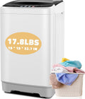 Nictemaw Portable Washing Machine, 17.8Lbs Portable Washer Machine, 2.4Cu.ft Compact Laundry Washer and Dryer Combo with Drain Pump, 10 Wash Programs 8 Water Levels for Apartment RV Dorm-Glass Cover