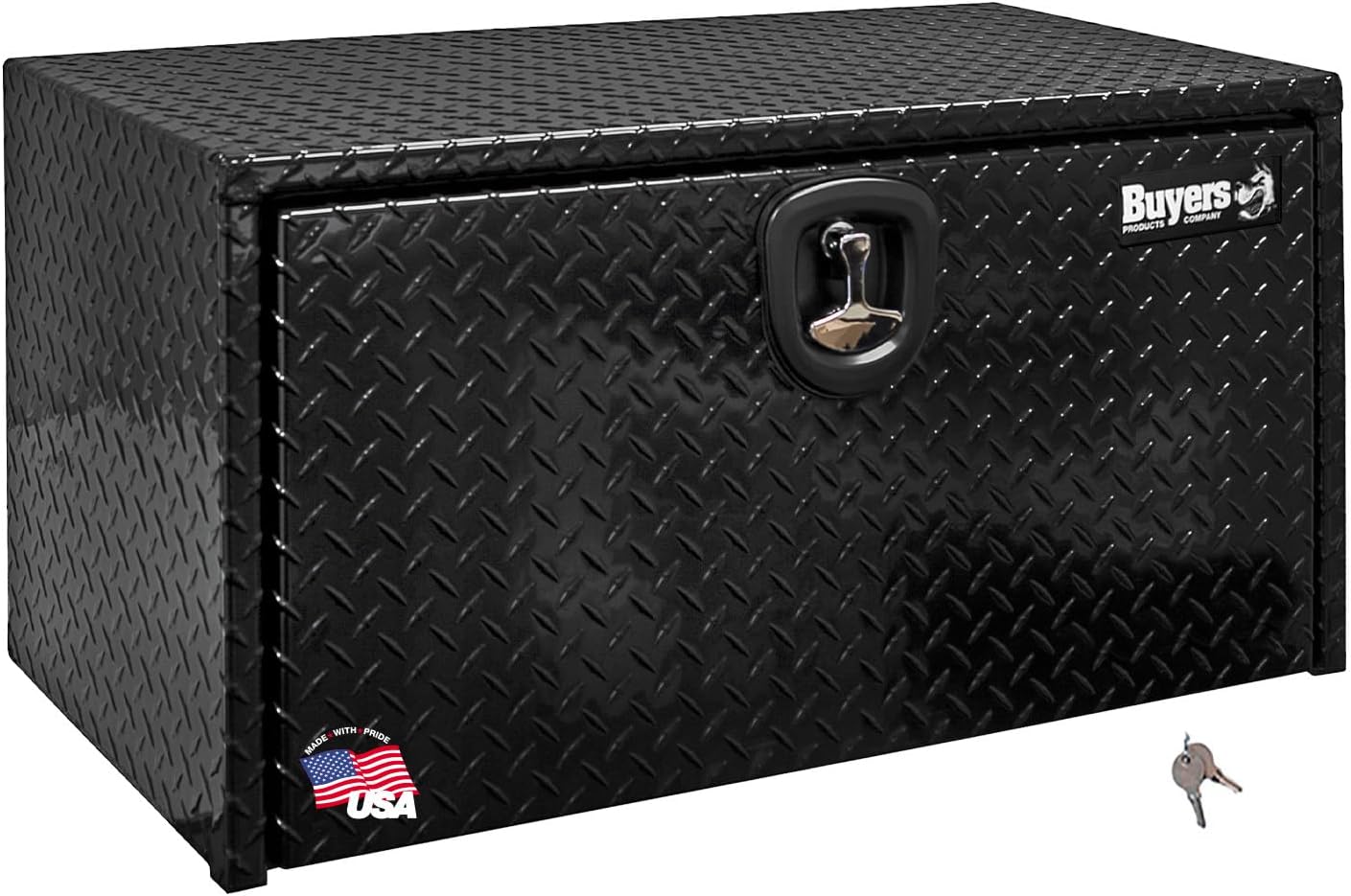 Buyers Products 1725133 Black Diamond Tread Aluminum Underbody Truck Tool Box, 24 x 24 x 30 Inch, Made In The USA, Truck Box For Storage & Organization, Durable Job Box for Truck