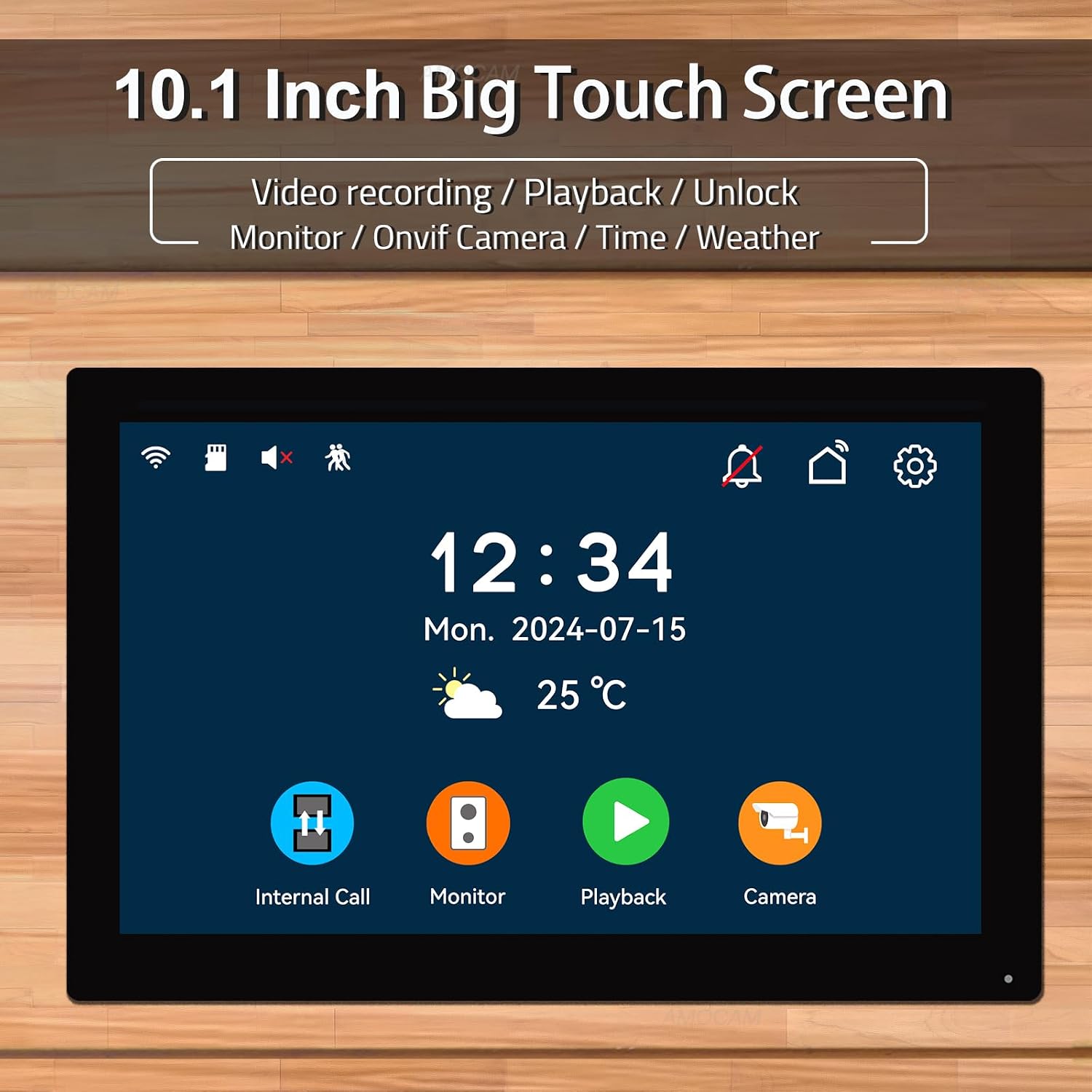 2-Wired Video Intercom System, Video Doorbell Camera with 10 inch Touch Screen, Timbre con cámara, Wireless WiFi Tuya APP Remote Control Door Bell Phone for Home Villa Apartment