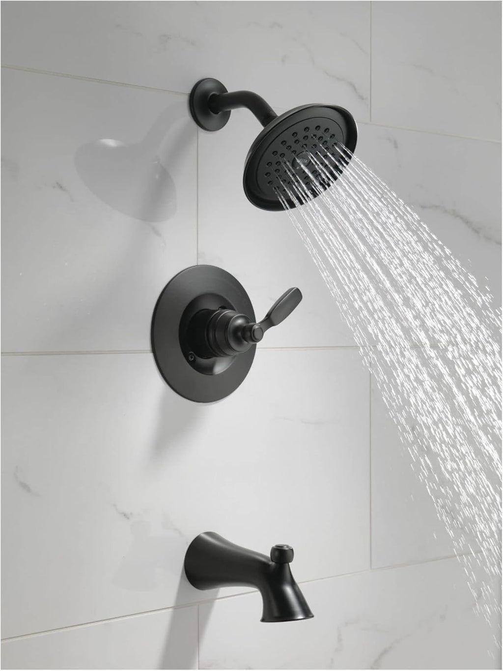 Delta Faucet Woodhurst 14 Series Single-Handle Tub and Shower Trim Kit, Shower Faucet with Single-Spray Touch-Clean Shower Head, Venetian Bronze T14432-RB (Valve Not Included)