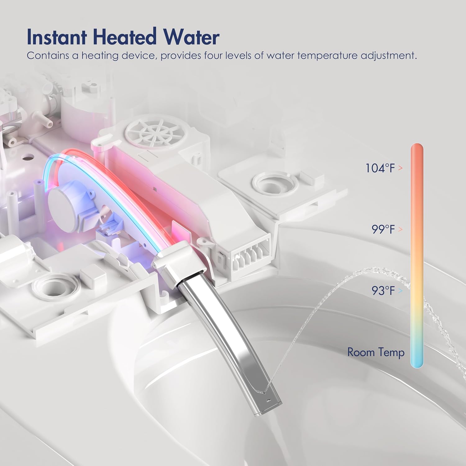 Smart Toilet, Eridanus One Piece Tankless Toilet with Bidet Built in, Foot-Sensor, Off-Seat Auto Flush, Adjustable Warm Water Sprayer, Air Dryer, Elongated Heated Seat, Power-Assisted Flush