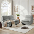 Set of 3 Giant Bean Bag Chairs for Adults, Boneless Lounge Chair, Togo Sofa, Fireside Chair, Anti Cat Scratch Fabric with Machine Washable, Single Sofa for Bedroom, Living Room, Reading Corner (Grey)