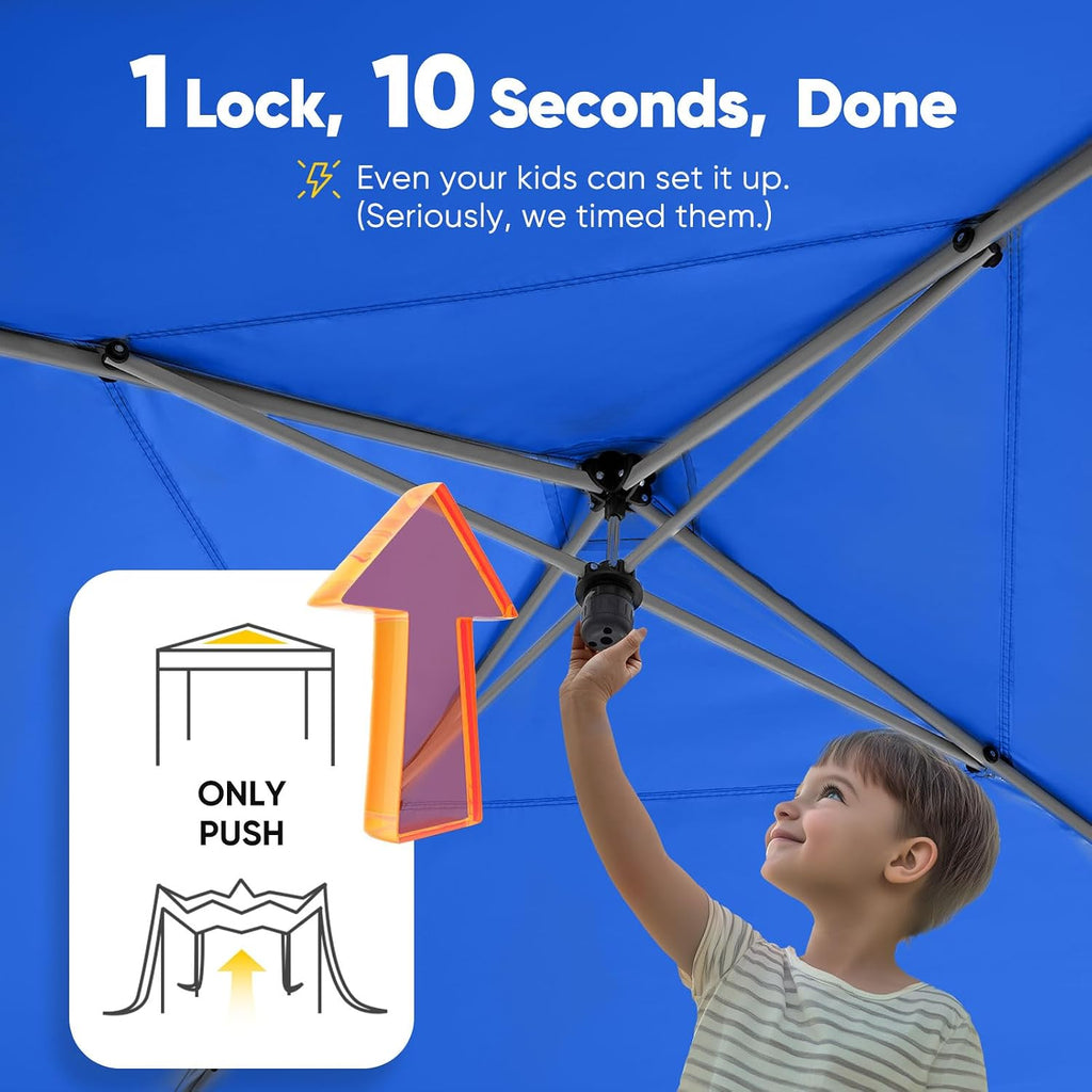 Quictent Privacy 8x8 Pop up Canopy Tent with Sidewalls and Roll-up Ventilated Windows, One Person Easy Setup, Outdoor Commercial Gazebo Shelter Enclosed Waterproof, Bonus 4 Sandbags
