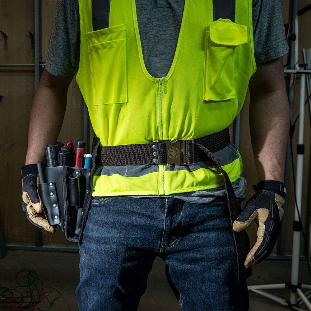 Klein Tools 80080 6-Piece Hand Tool Kit with 2 Screwdrivers, 3 Pliers, Wire Stripper and Cutter and Klein Tools 5225 48-Inch Waist Electrician Tool Belt