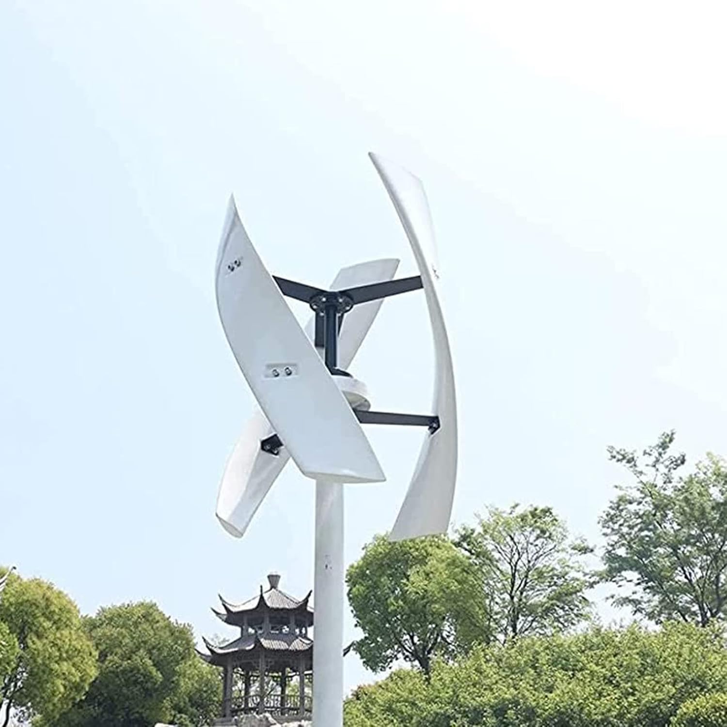 Vertical Axis Wind Turbine Generator, 3000W 220V 12V 24V 48V Spiral Wind Turbine Generator Light and Portable Wind Turbine for Home Use Vertical Axis Wind Turbine for Home Camping,24V