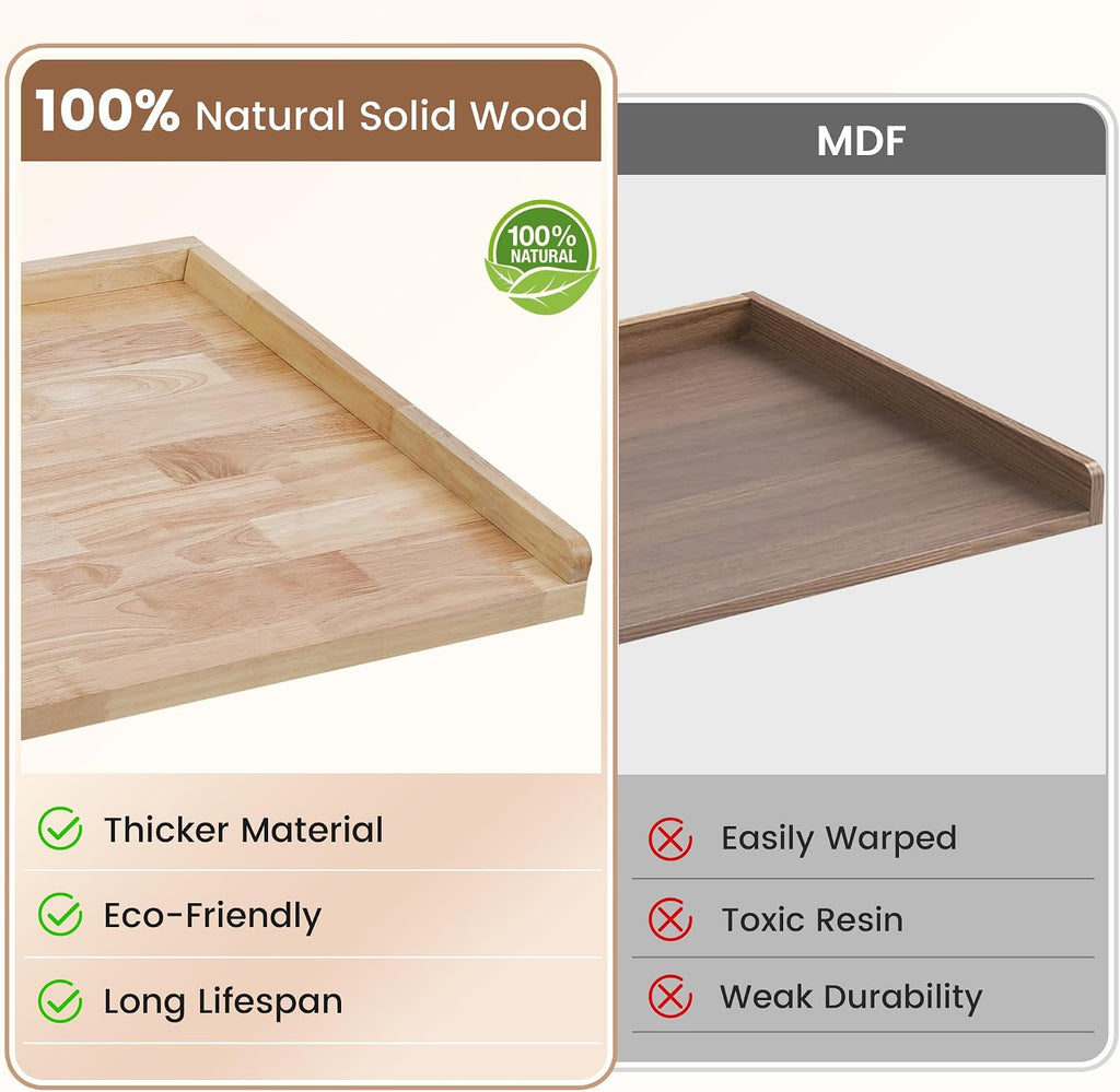 Murago Washer Dryer Countertop, 100% Natural Wood, Laundry Countertop Over Washer and Dryer, Laundry Machine Topper for Front Loaders, Fits All Major Brands, Anti Vibration Pads, 54' x 27.5' Black
