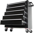 5-Drawer Rolling Tool Chest,Tool Cabinet On Wheels with Keyed Locking System and Drawer Liners,5 Drawer Tool Cart with Drawers,for Garage, Warehouse, Workshop, Repair Shop (Black)
