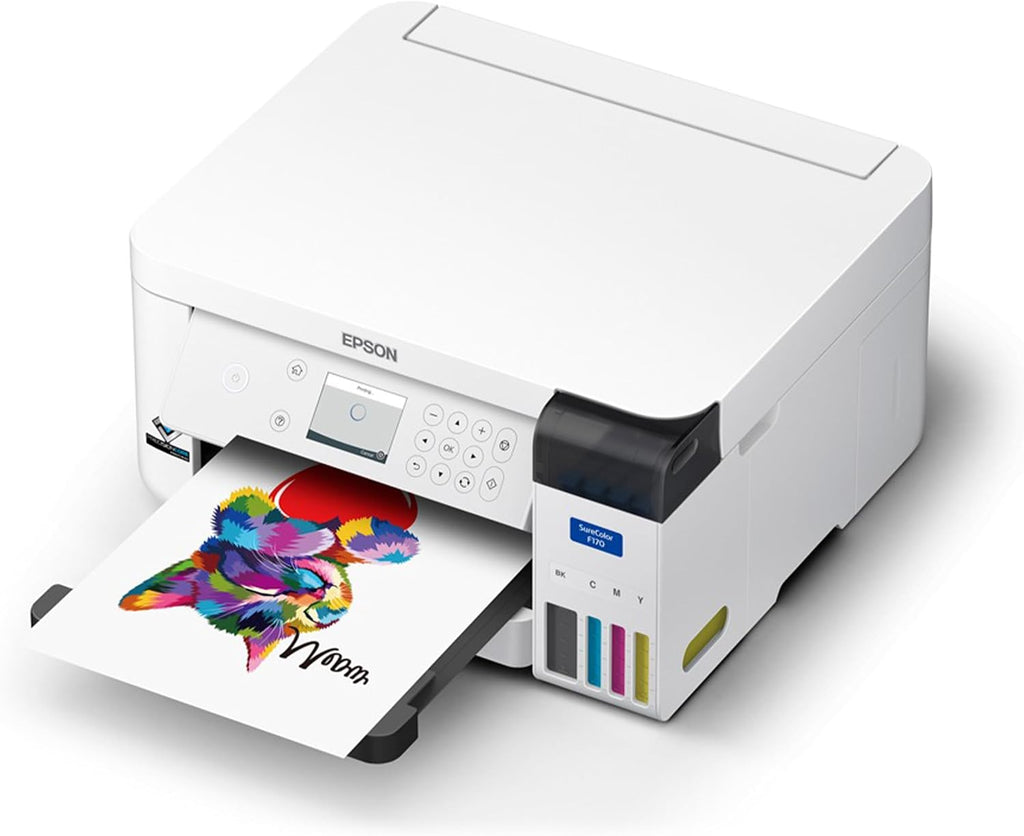Epson SureColor F170 Dye-Sublimation Printer – Compact 8.5' x 11' Format – Includes Genuine Epson Ink, User Guide & Power Cable – Original OEM Product with Full Manufacturer Support